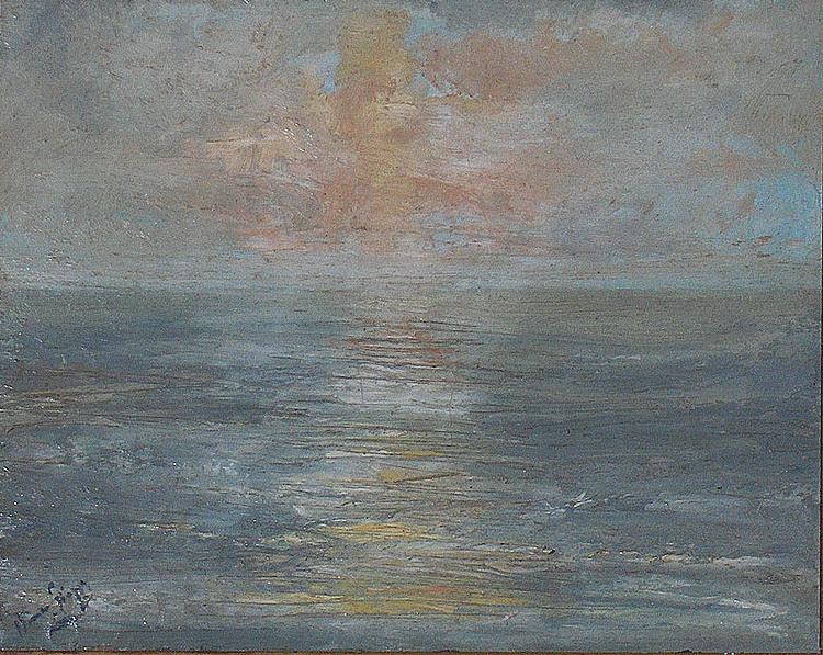 unknow artist Sunset at sea China oil painting art